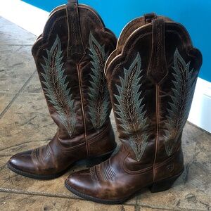 Ariat Brown Leather Cowboy Boots